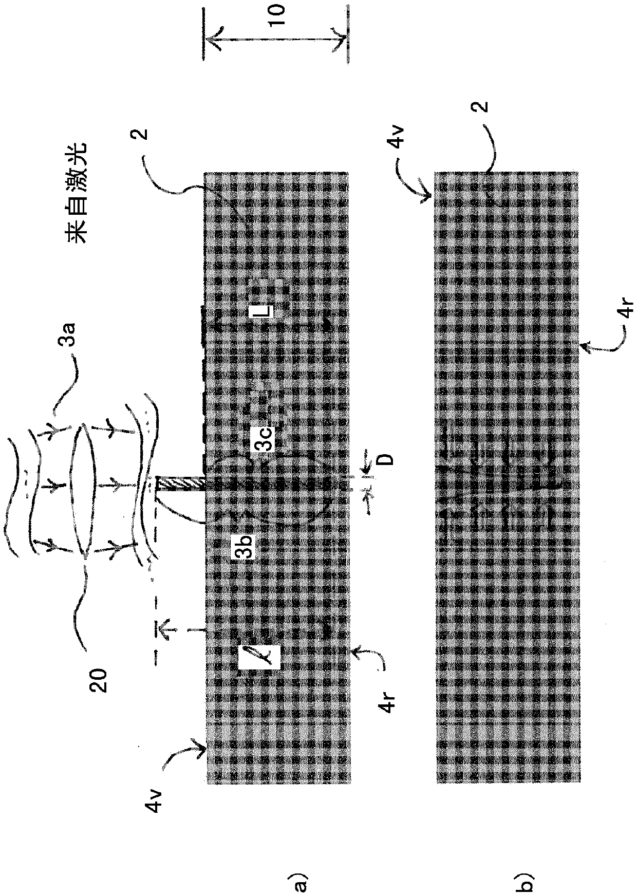 Device and method for cutting out contours from flat substrates using a laser