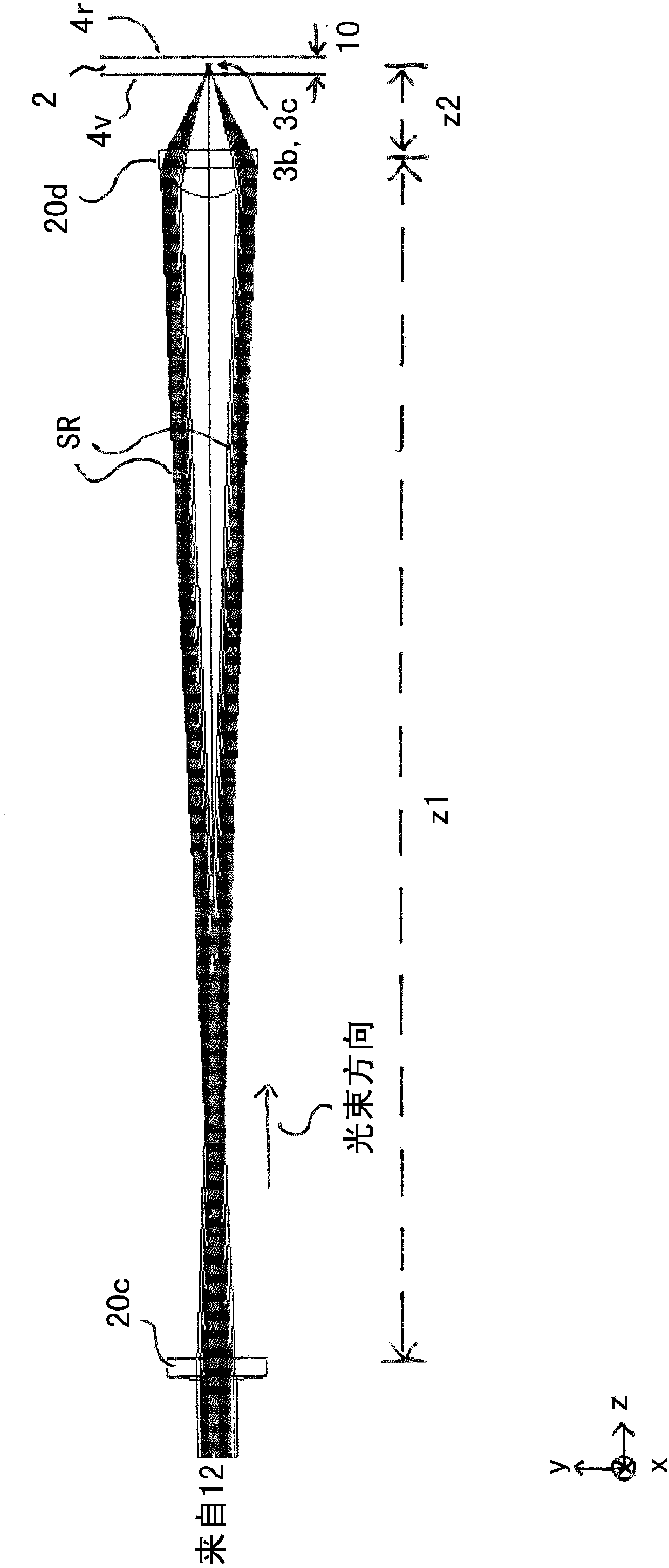 Device and method for cutting out contours from flat substrates using a laser