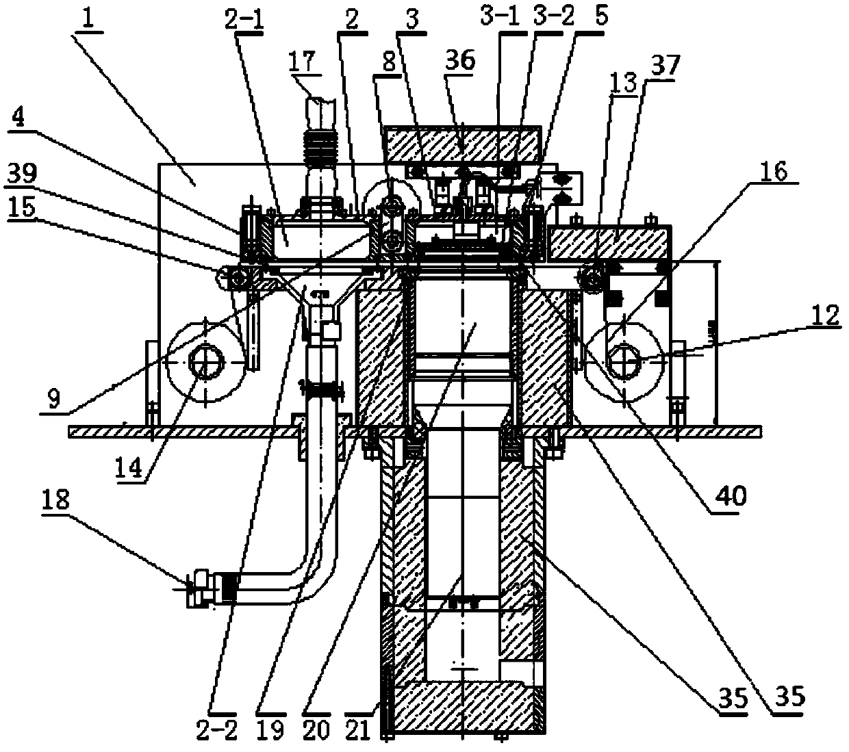 Alpha, beta and gamma radioactive aerosol continuous sampling and measuring device