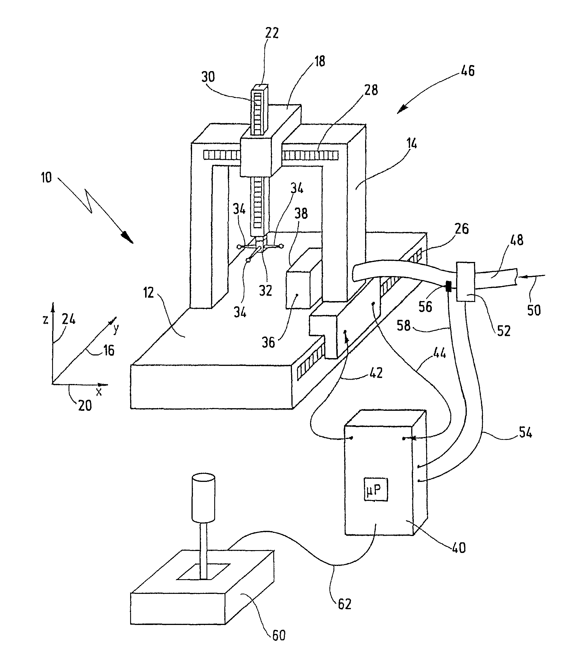 Machine having an air bearing and method for operating such a machine