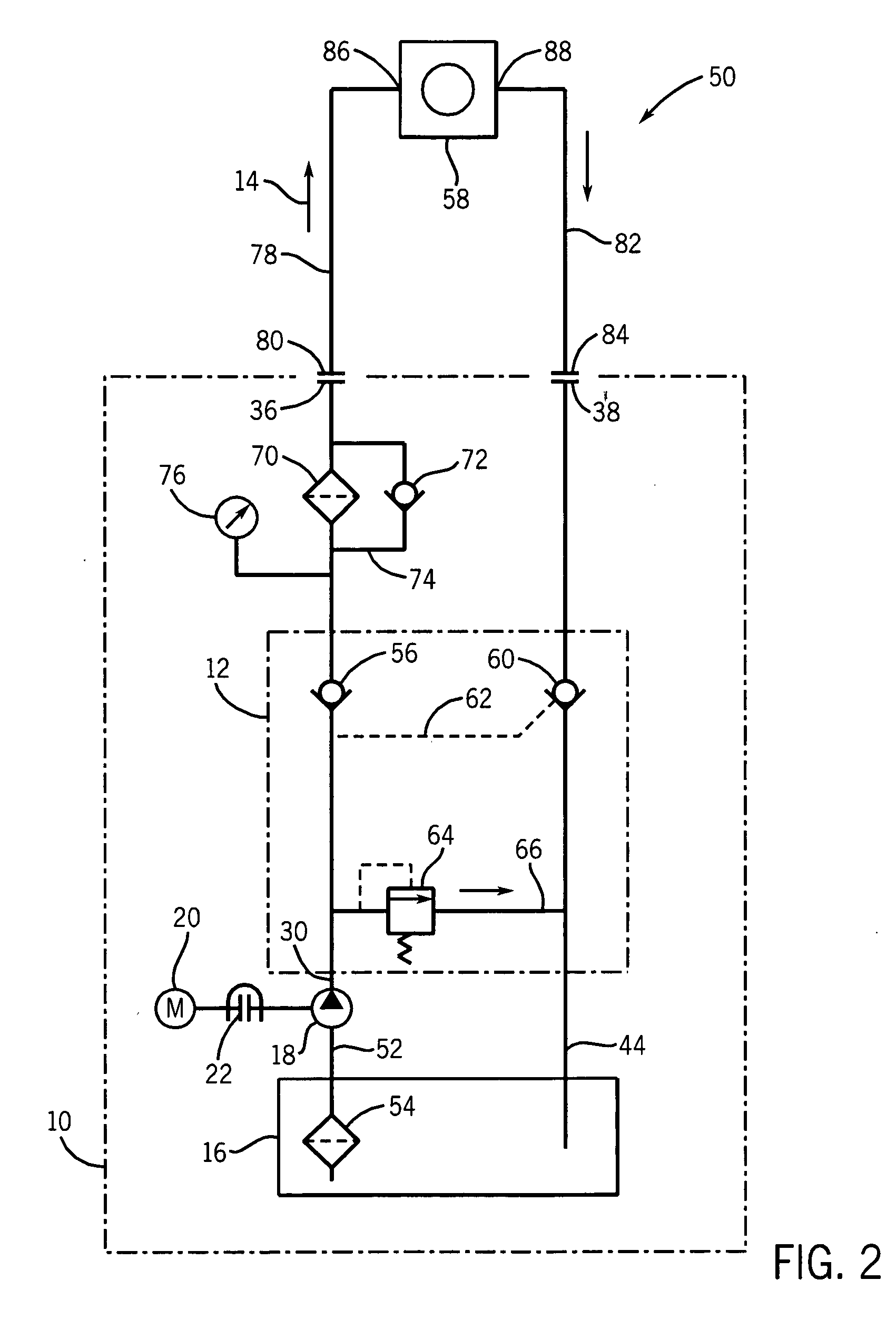 Oil circulation retention system and method