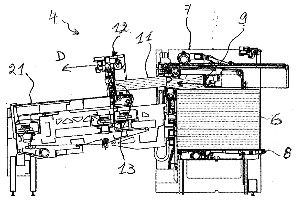 Method for supplying plate elements to a machine, supply station and processing machine thus equipped