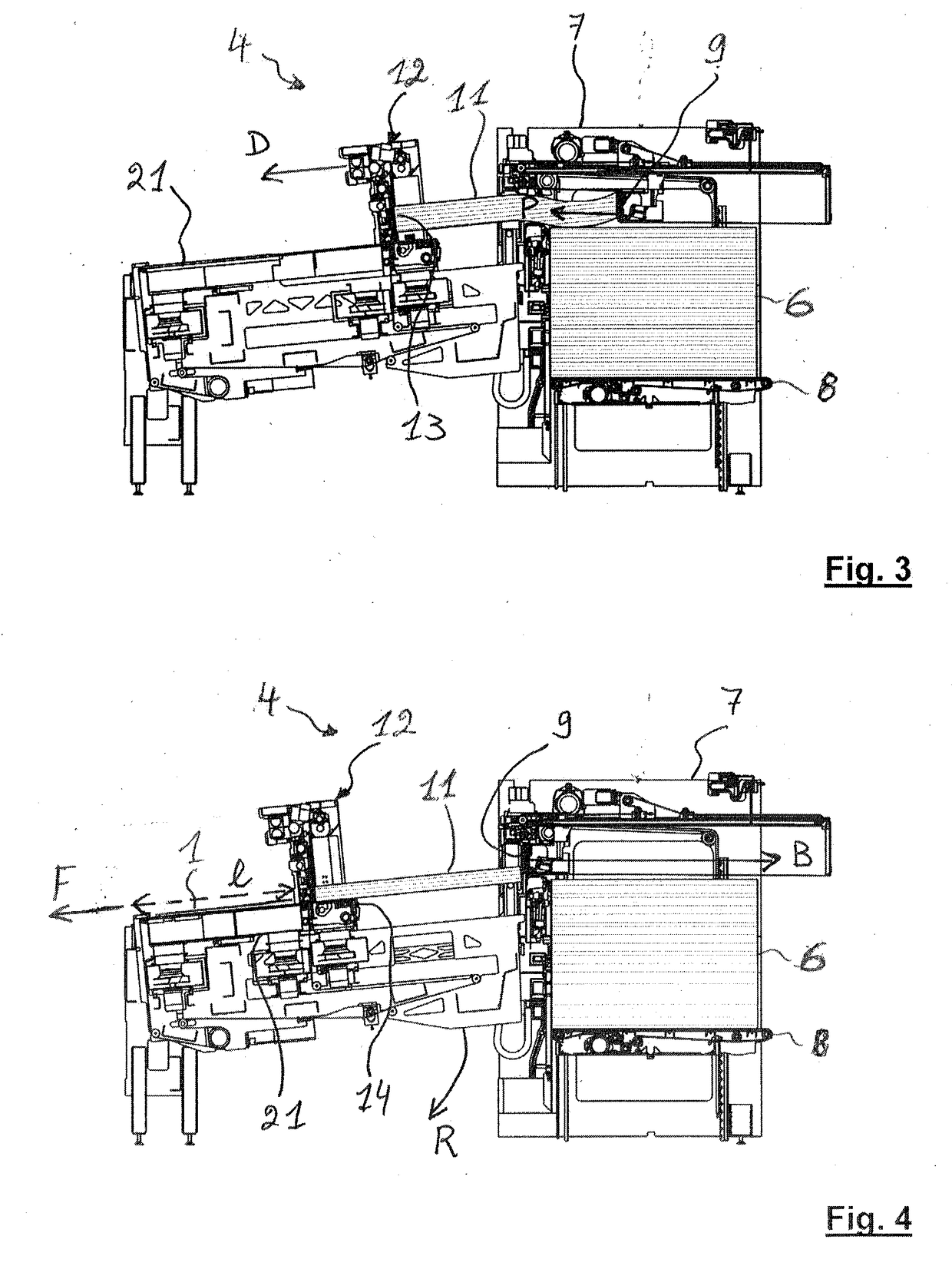 Method for supplying plate elements to a machine, supply station and processing machine thus equipped