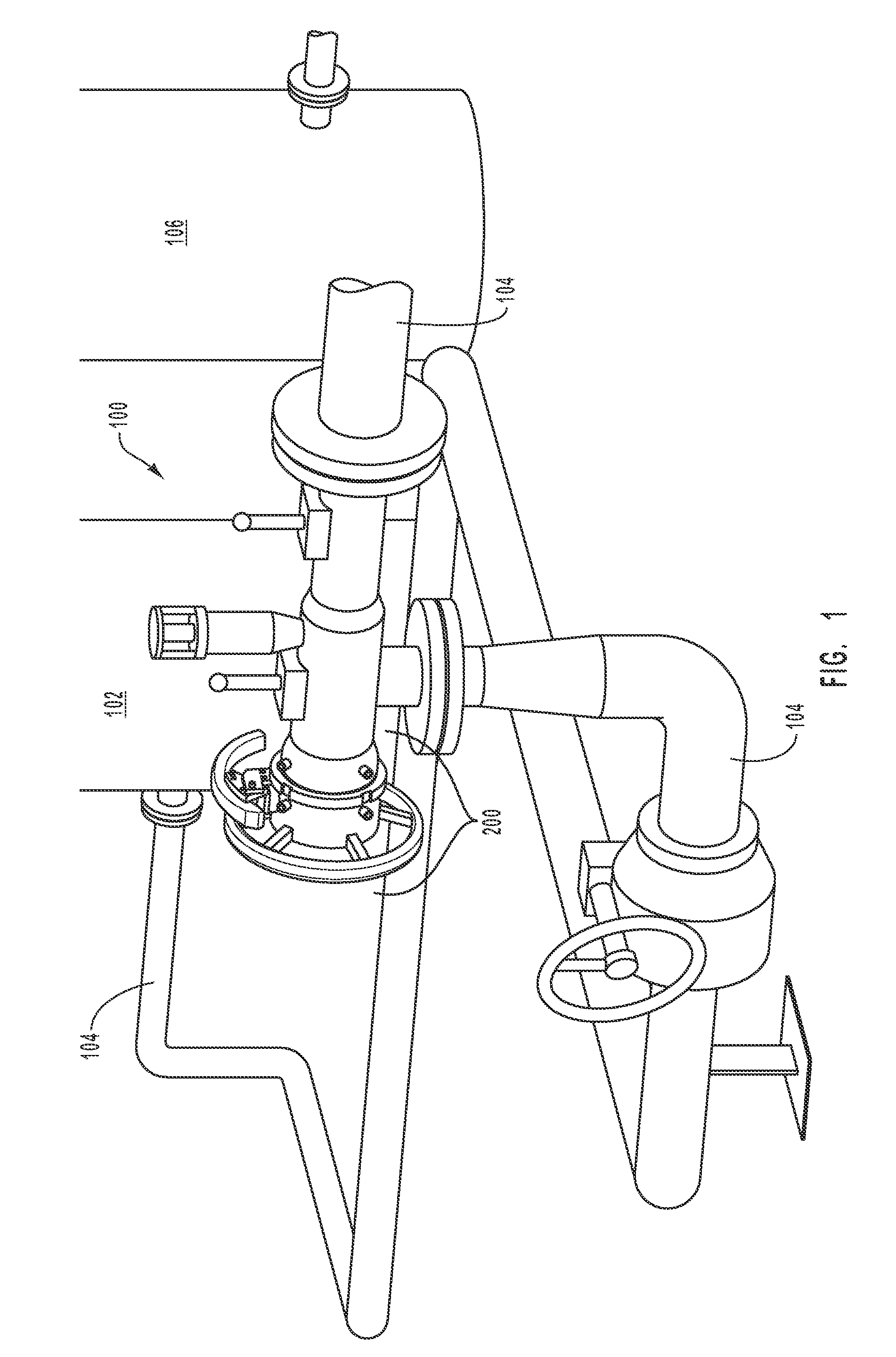 Fluid system coupling with pivoting handle actuating member