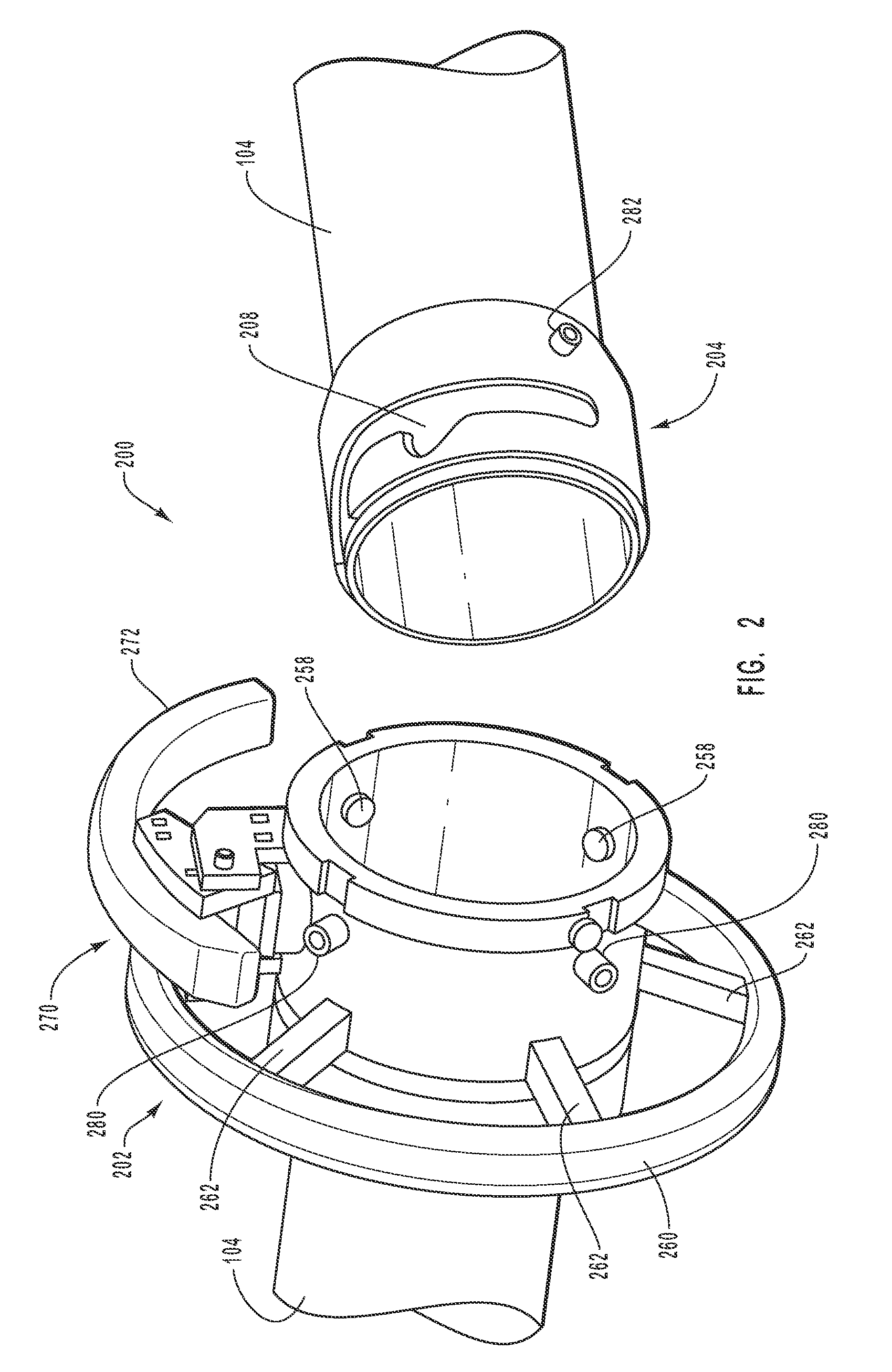 Fluid system coupling with pivoting handle actuating member