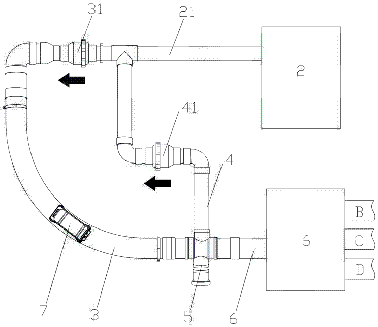 Buffer device for pneumatic sample conveying system