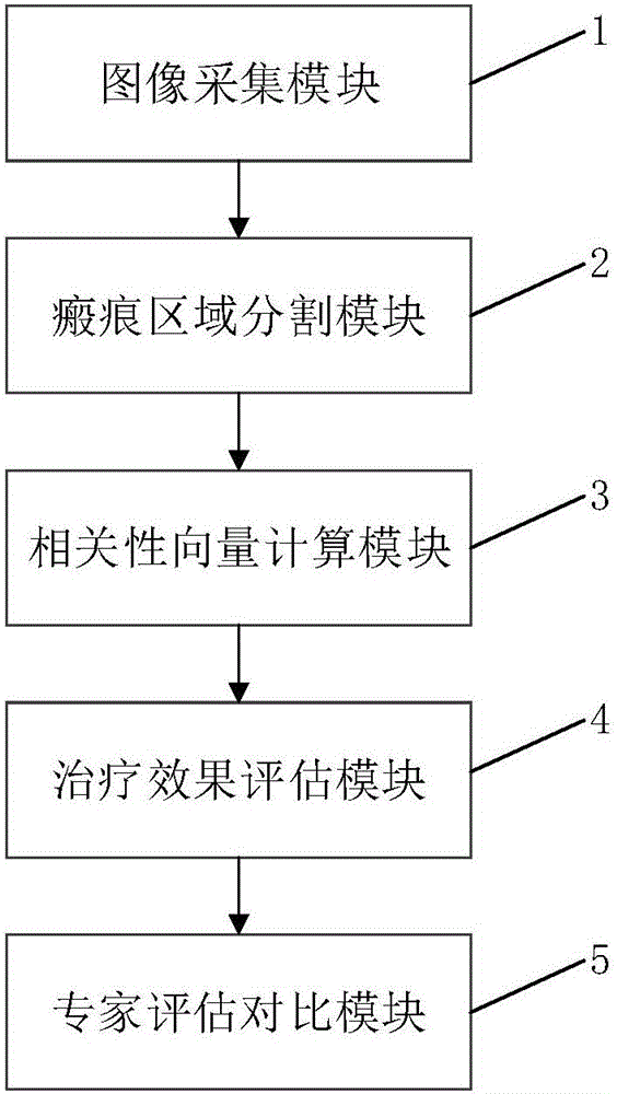 Method and system for evaluating hypertrophic scar treatment effect based on correlation