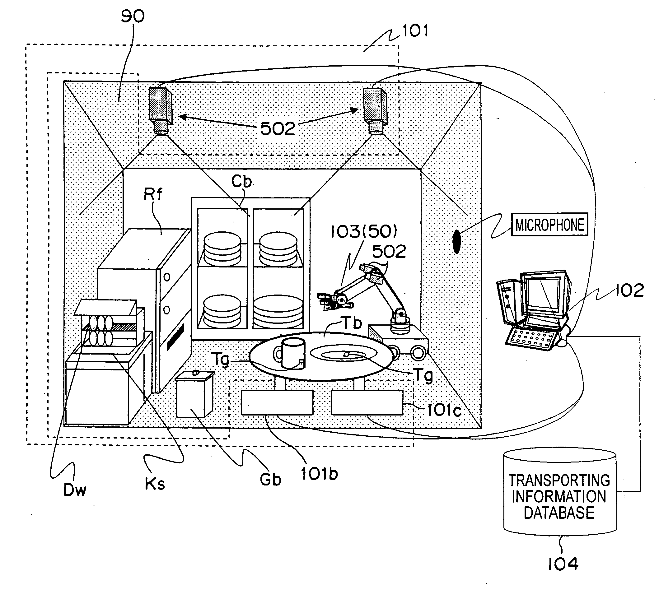 Article transporting robot