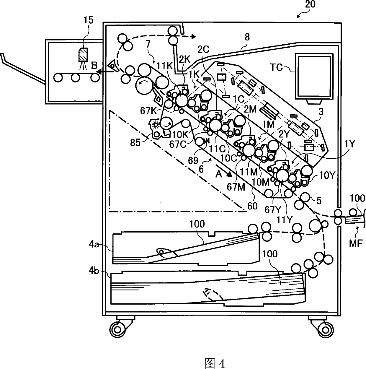 Electrophotographic type image forming device