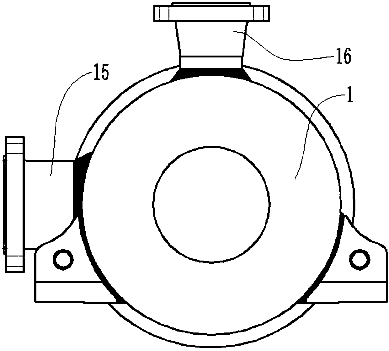 Double-shell symmetric radially-split multi-stage centrifugal pump with first-stage double-suction structure