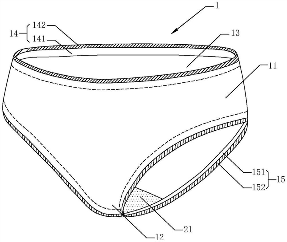 A kind of ironing underwear and its preparation process