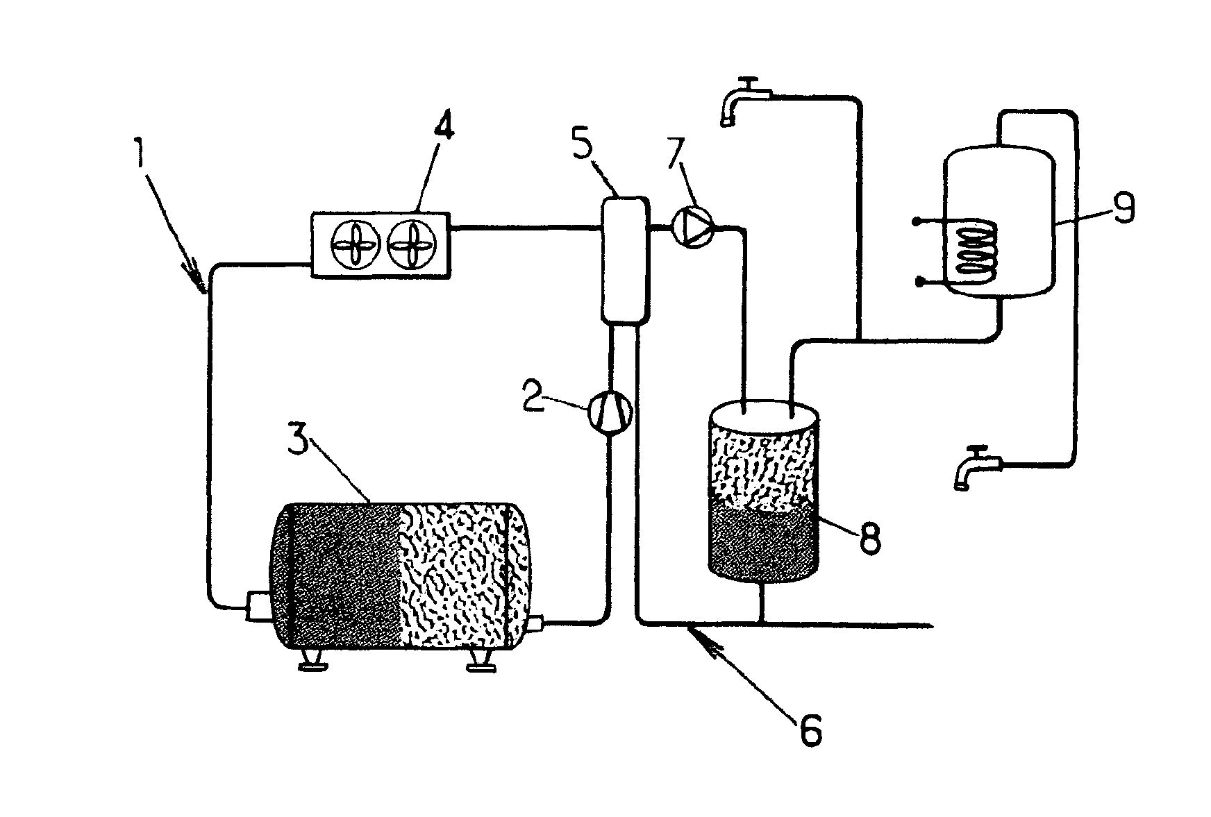 Method and device for heat recovery on a vapour refrigeration system