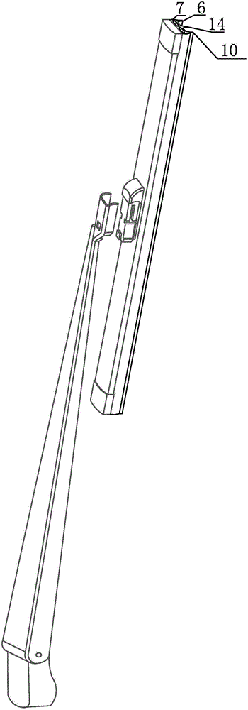 Three-scraper round hole inner support windscreen wiper rubber strip supported by flexible walls