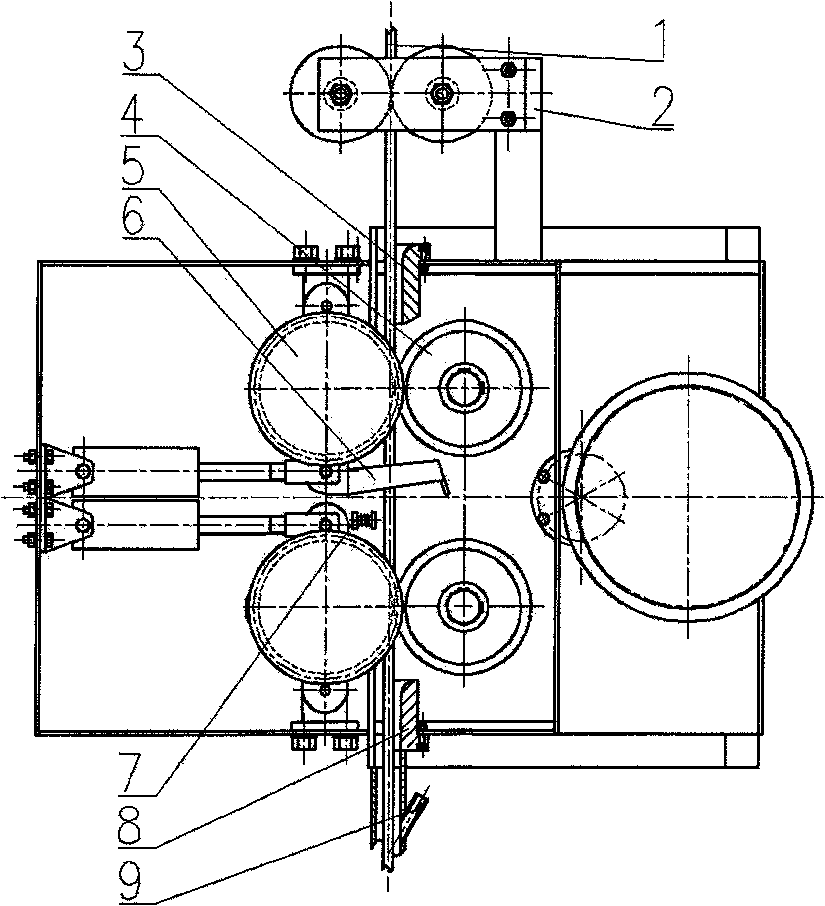 Two-thread vertical thread feeding device