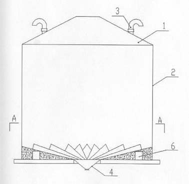 Fluidized discharge ventilation system for grain steel silos