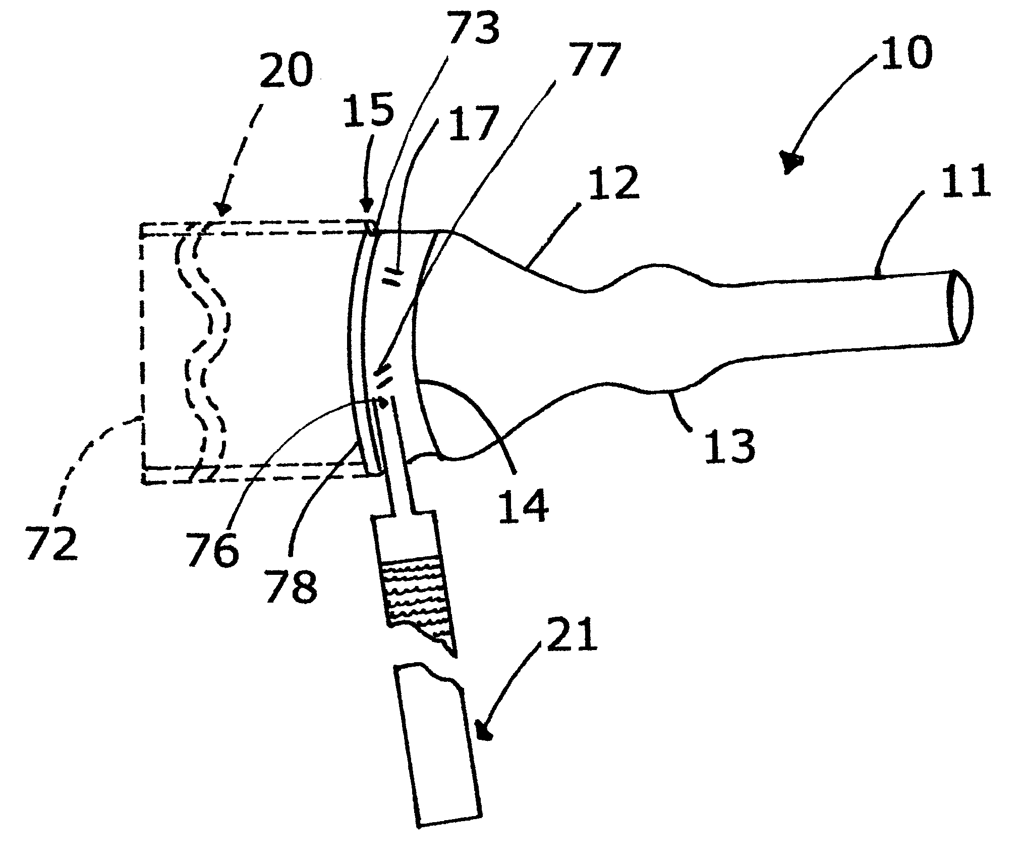 Male external catheter with integral strap