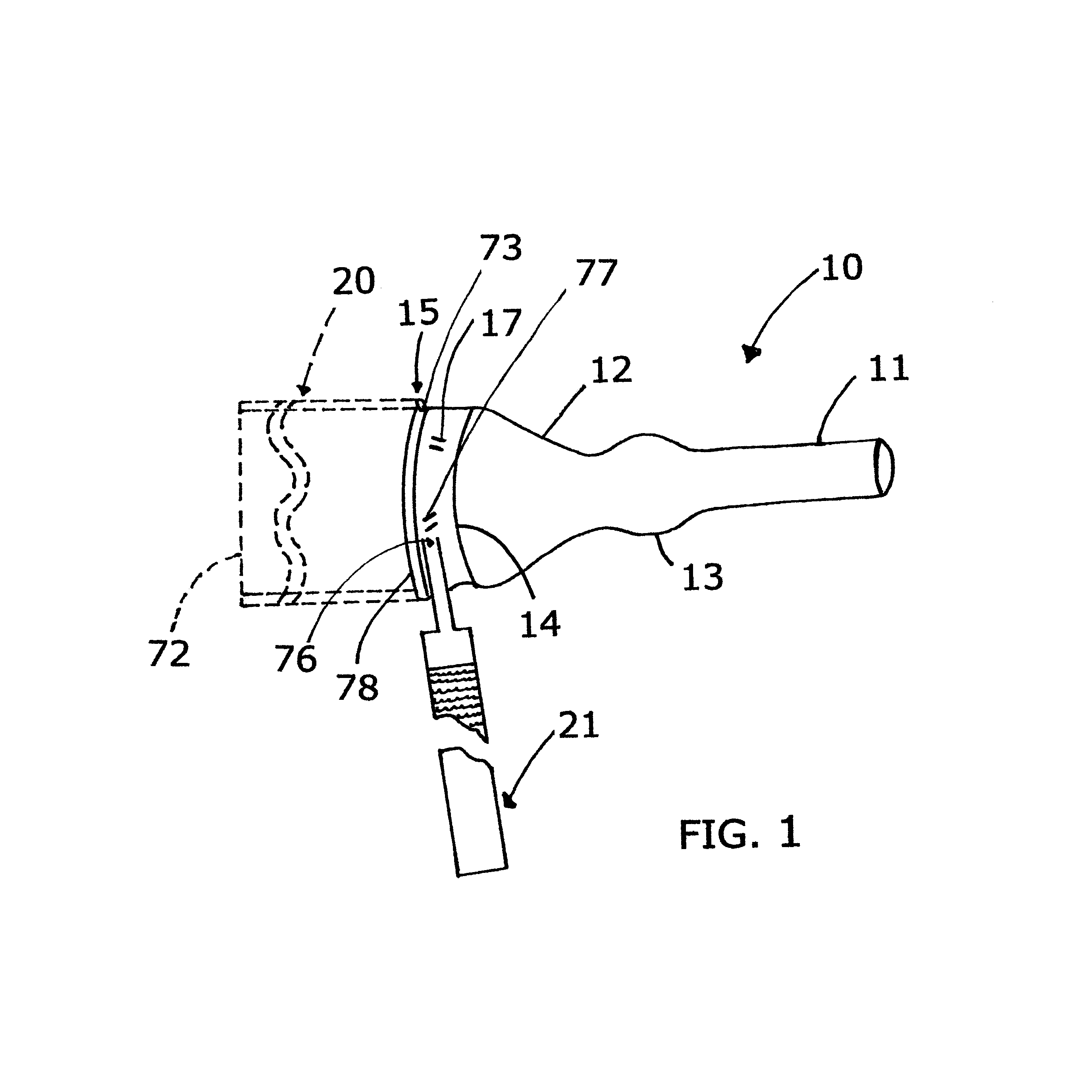 Male external catheter with integral strap