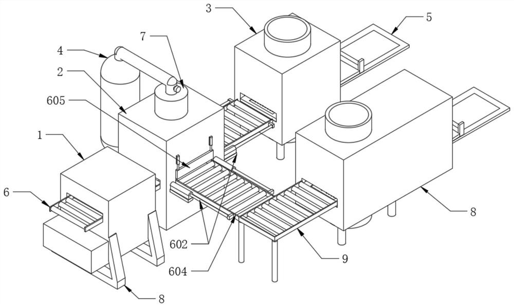 Plano-concave integrated glass panel processing device and processing method