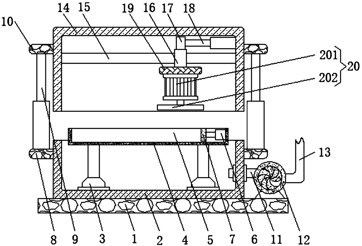 Composite plate polishing machine having dust prevention function