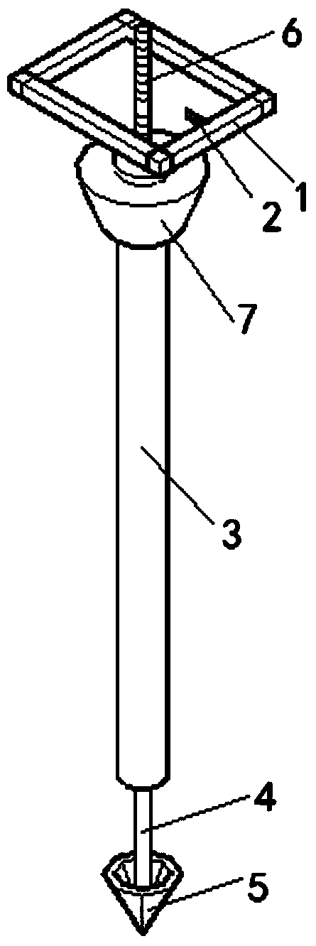 Displacement monitoring device for lateritic slopes and use method