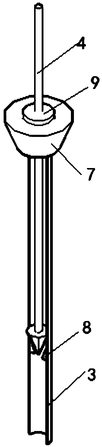 Displacement monitoring device for lateritic slopes and use method