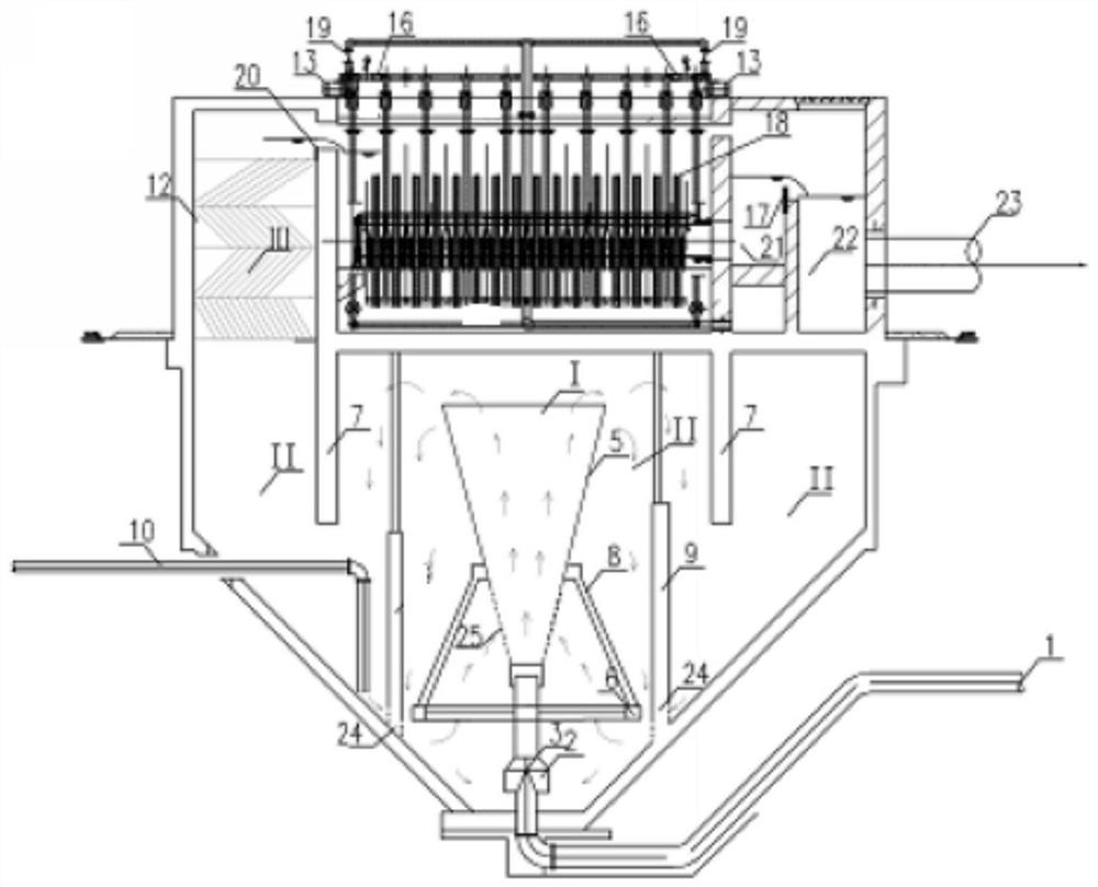 A deep denitrification and turbidity reduction reactor and its application