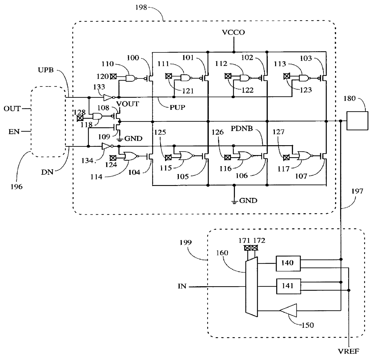 FPGA with a plurality of I/O voltage levels