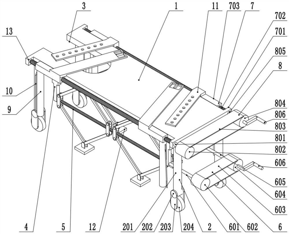 Adjustable fixing frame for livestock examination