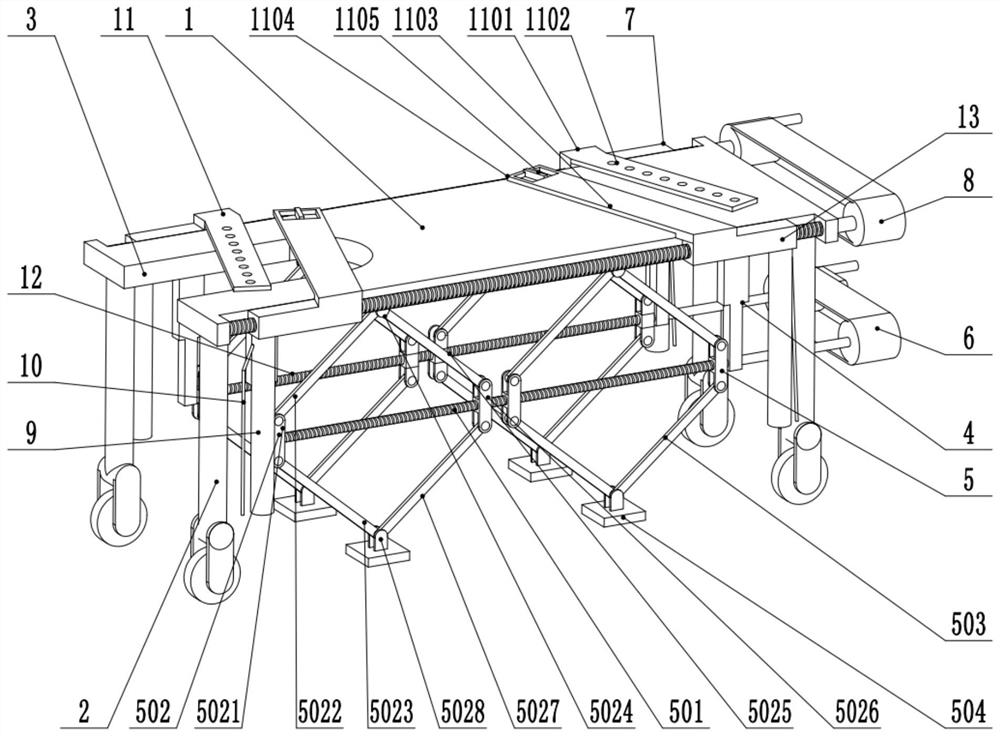 Adjustable fixing frame for livestock examination