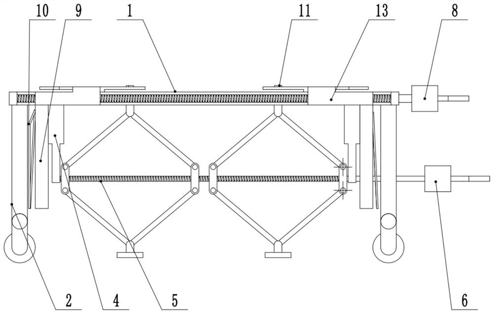 Adjustable fixing frame for livestock examination