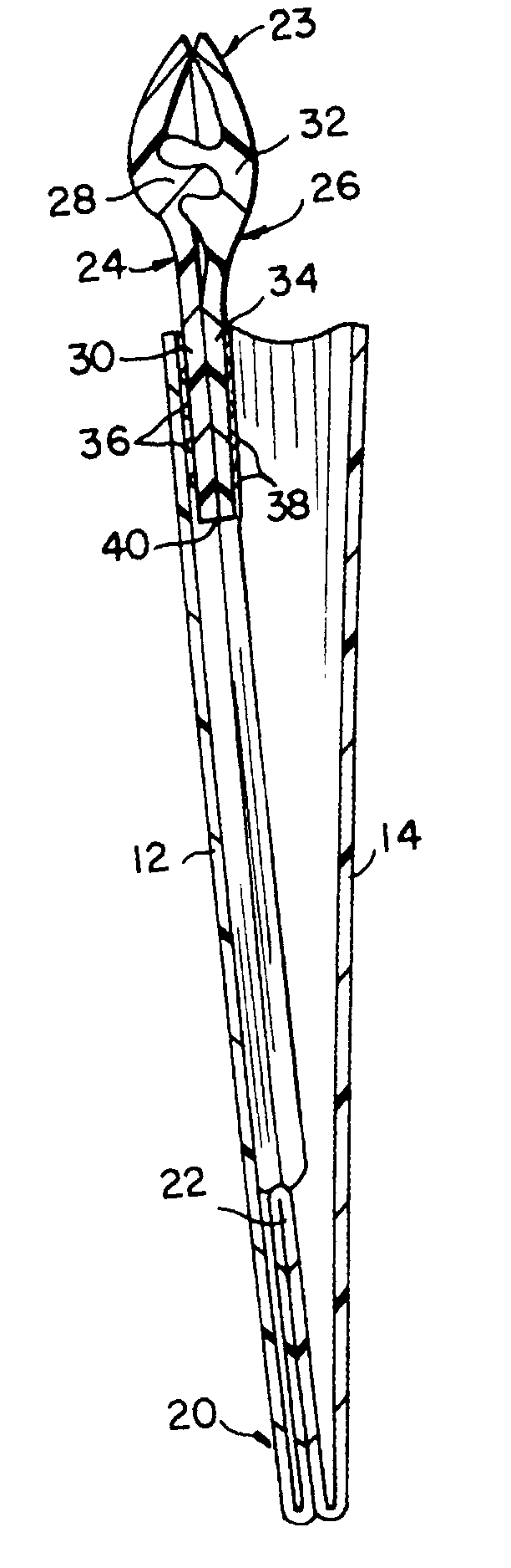 Fill-through-the-top package and method and apparatus for making the same