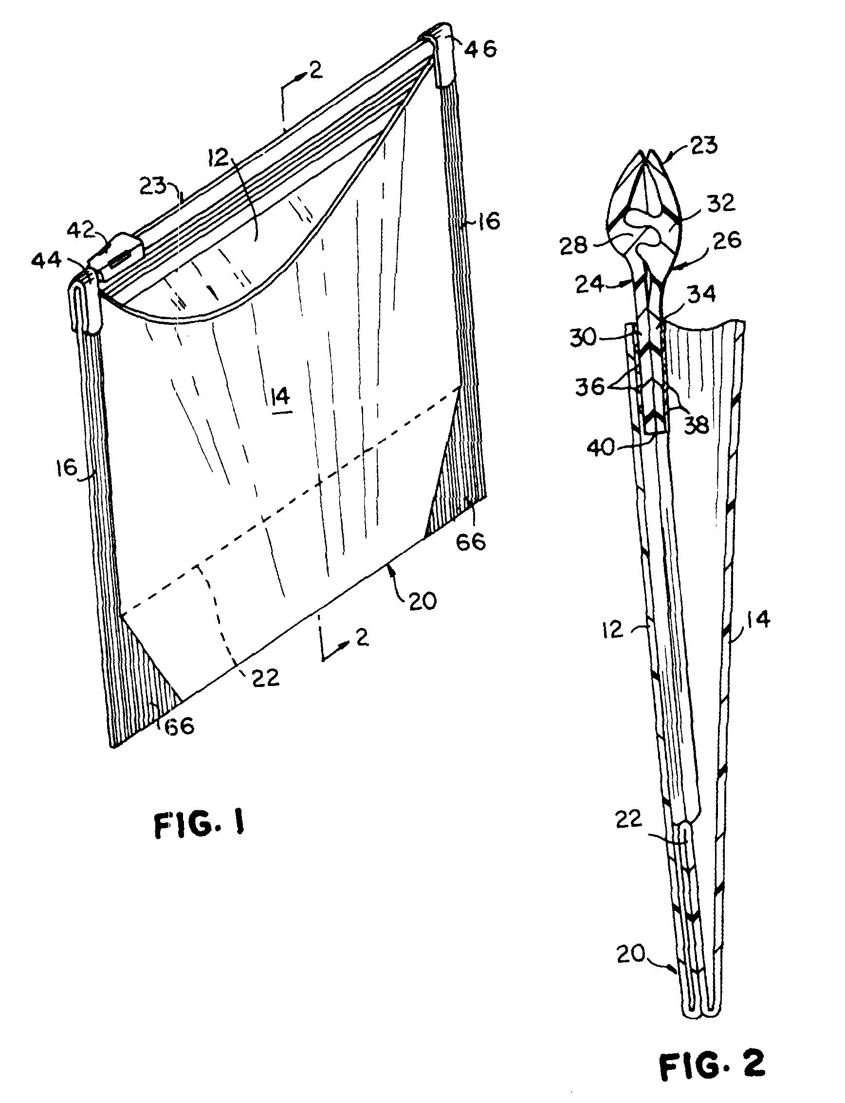 Fill-through-the-top package and method and apparatus for making the same