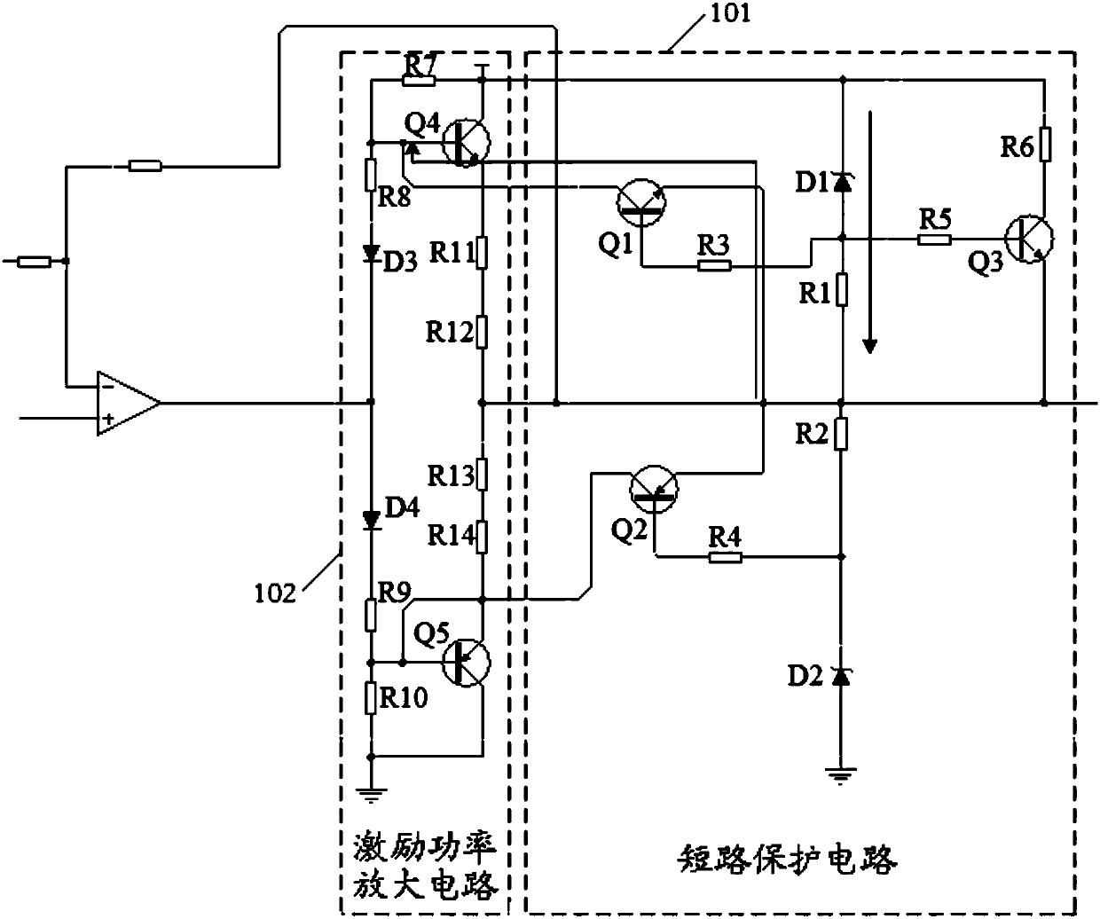 Rotary transformer excitation system and short circuit protection circuit and method thereof