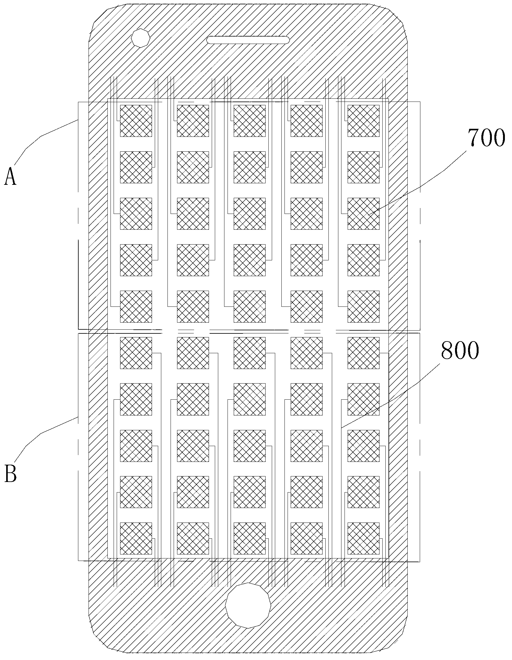 Monolayer multipoint capacitive touch screen