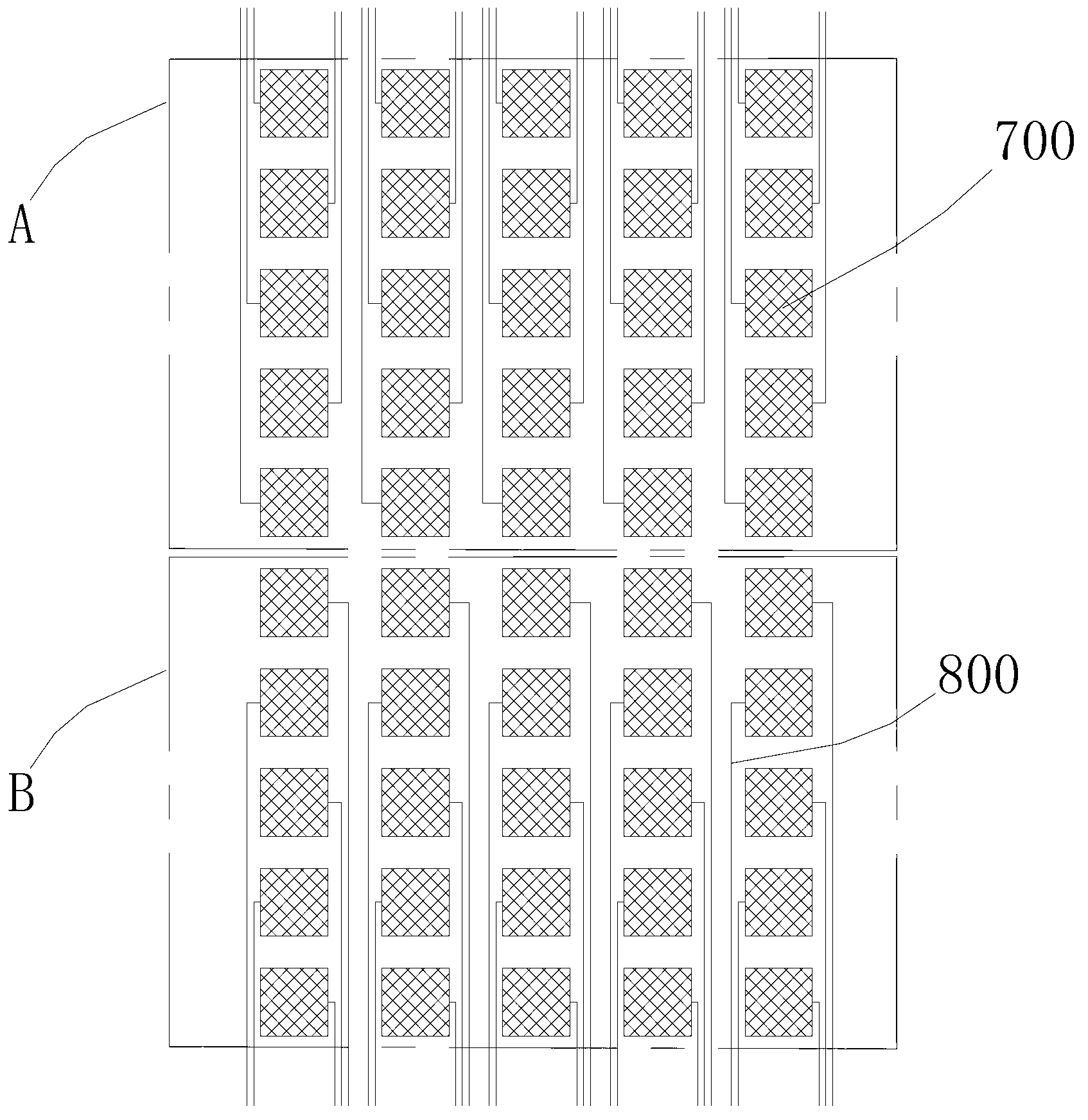 Monolayer multipoint capacitive touch screen