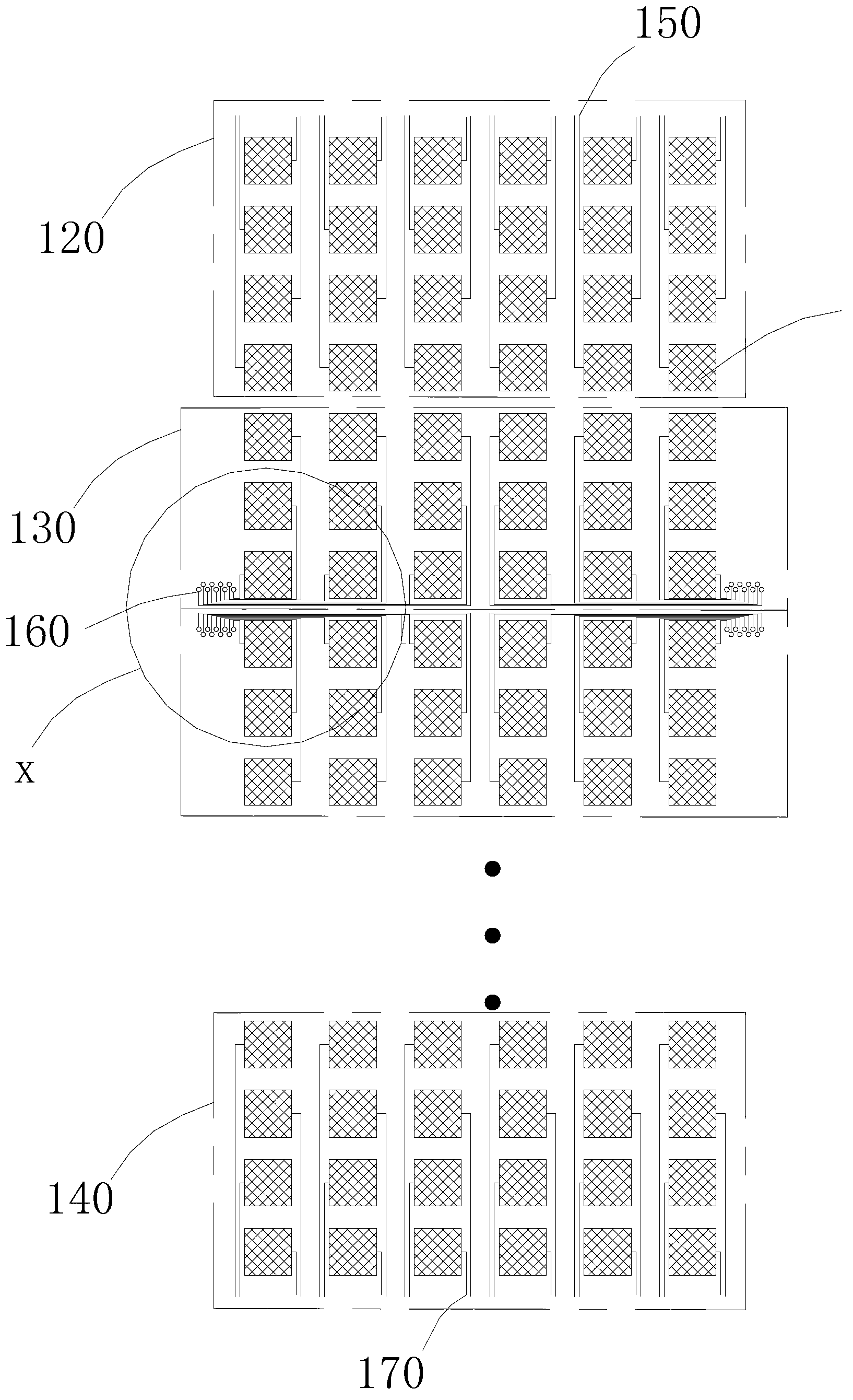 Monolayer multipoint capacitive touch screen