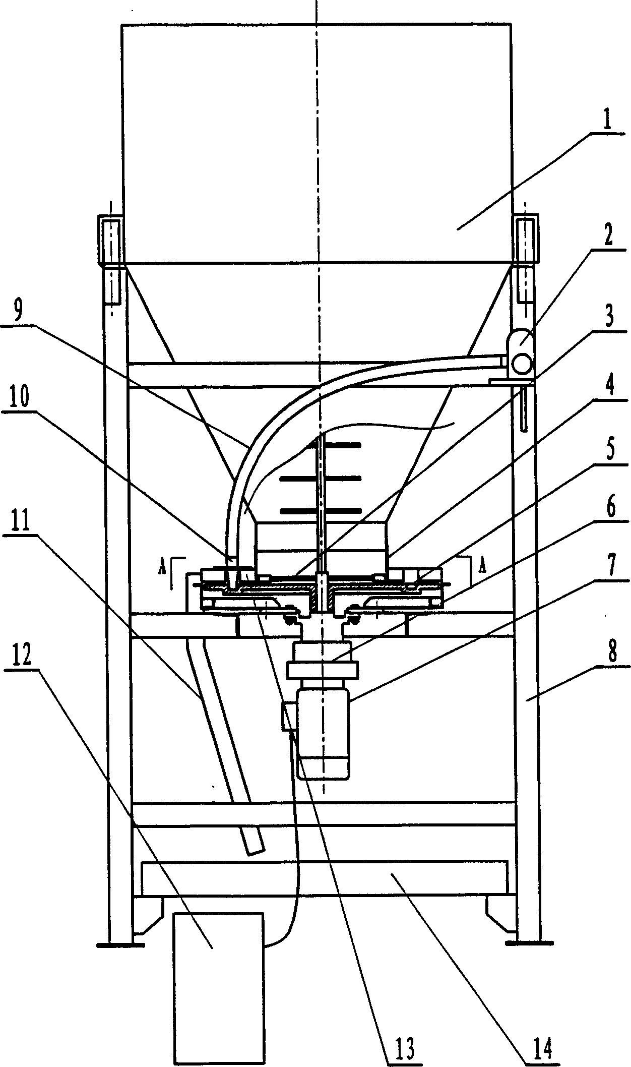 Disc type dust dispersedly generating apparatus using capacity quantitative dry method