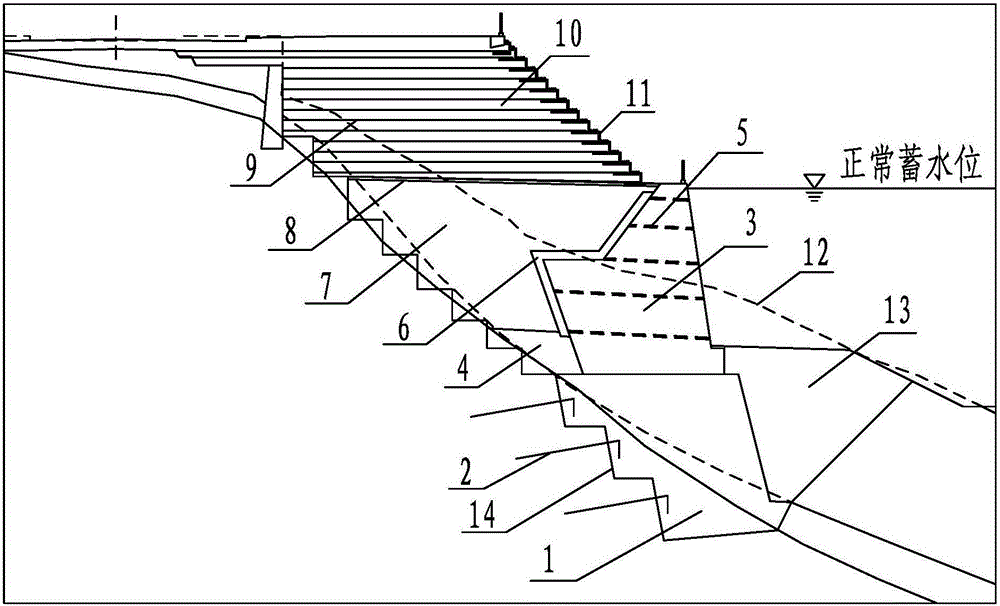 Ecological slope protection composite retaining wall structure and construction method