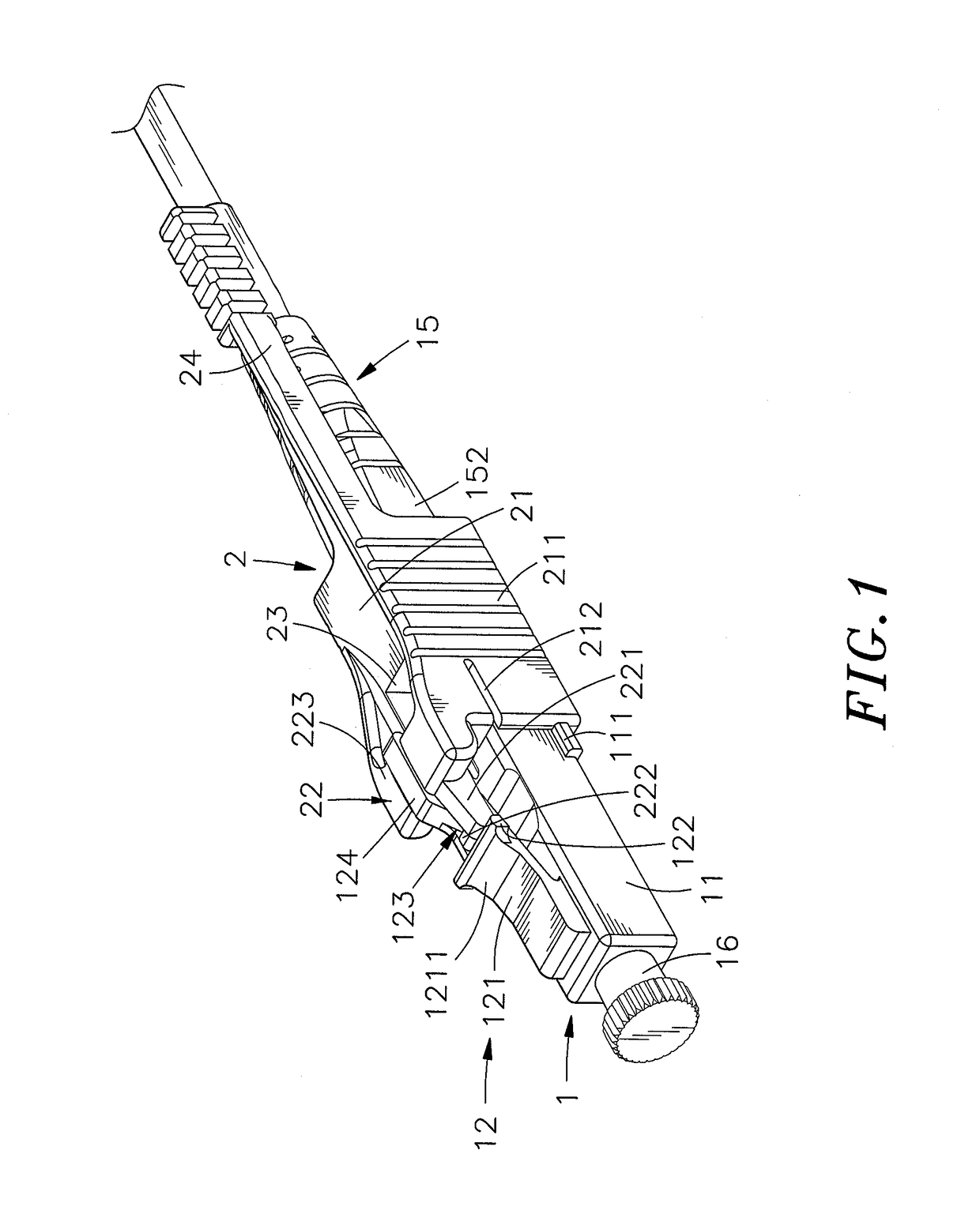 Push-pull type fiber optic connector assembly