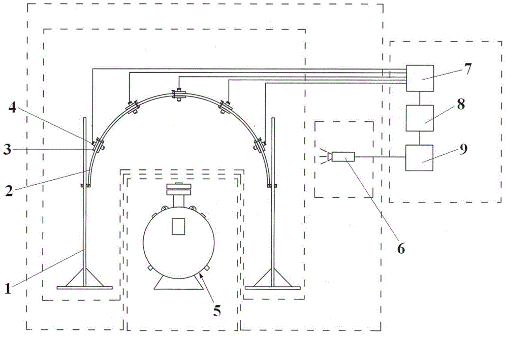 Combustible gas explosion venting harm effect testing device and analytical method