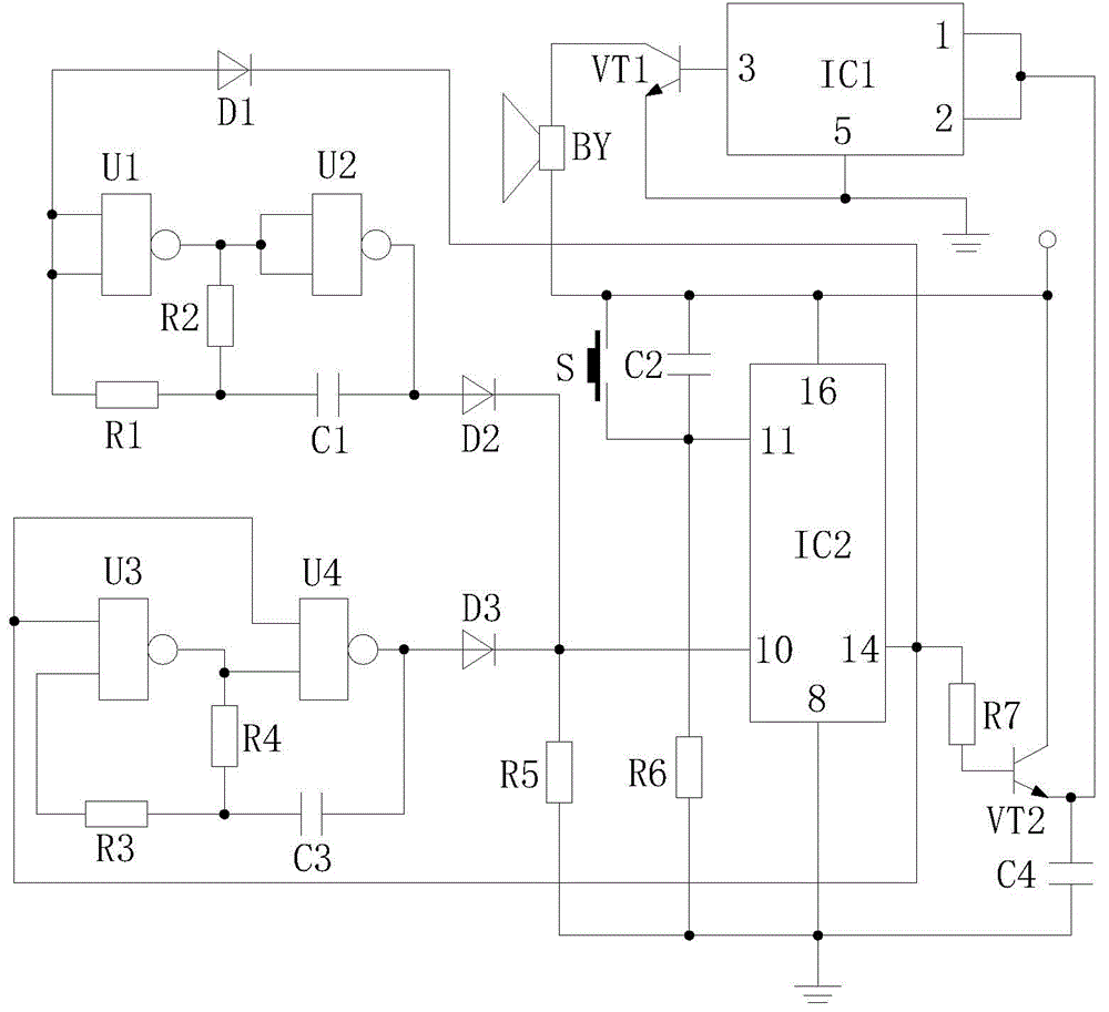 Automatic ringing device for changing of guard