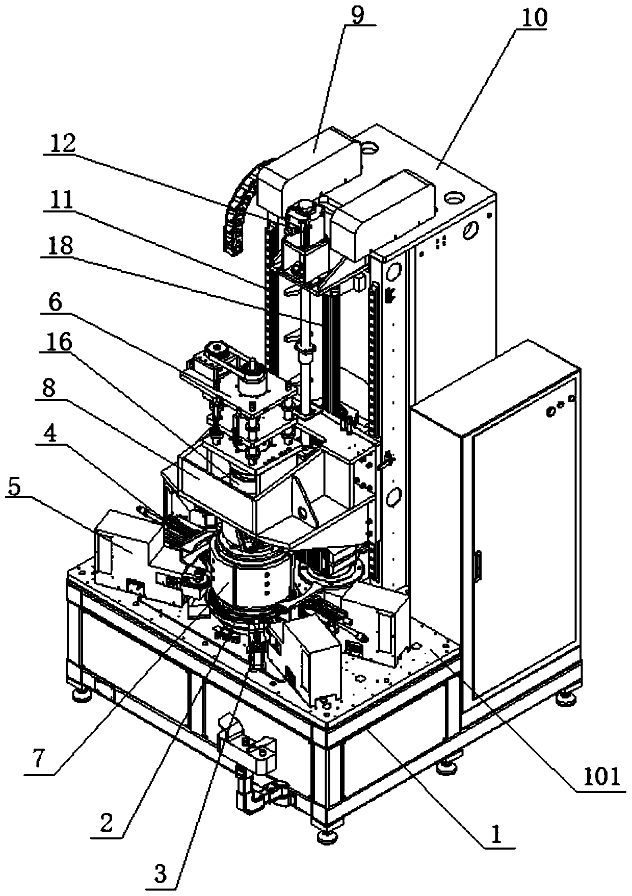 Spin riveting equipment for bottom of pulsator drum of washing machine and spin riveting method of spin riveting equipment