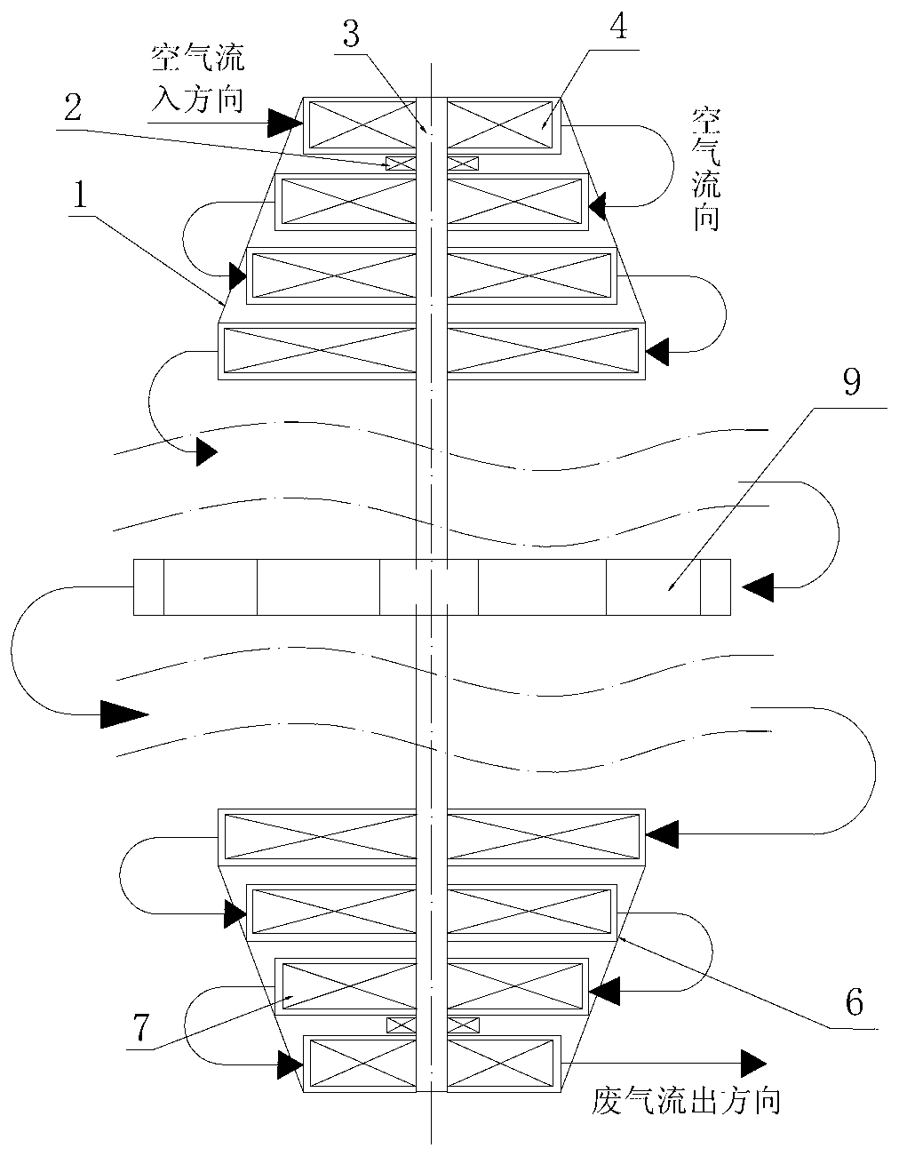 Vertical combustion gas turbine