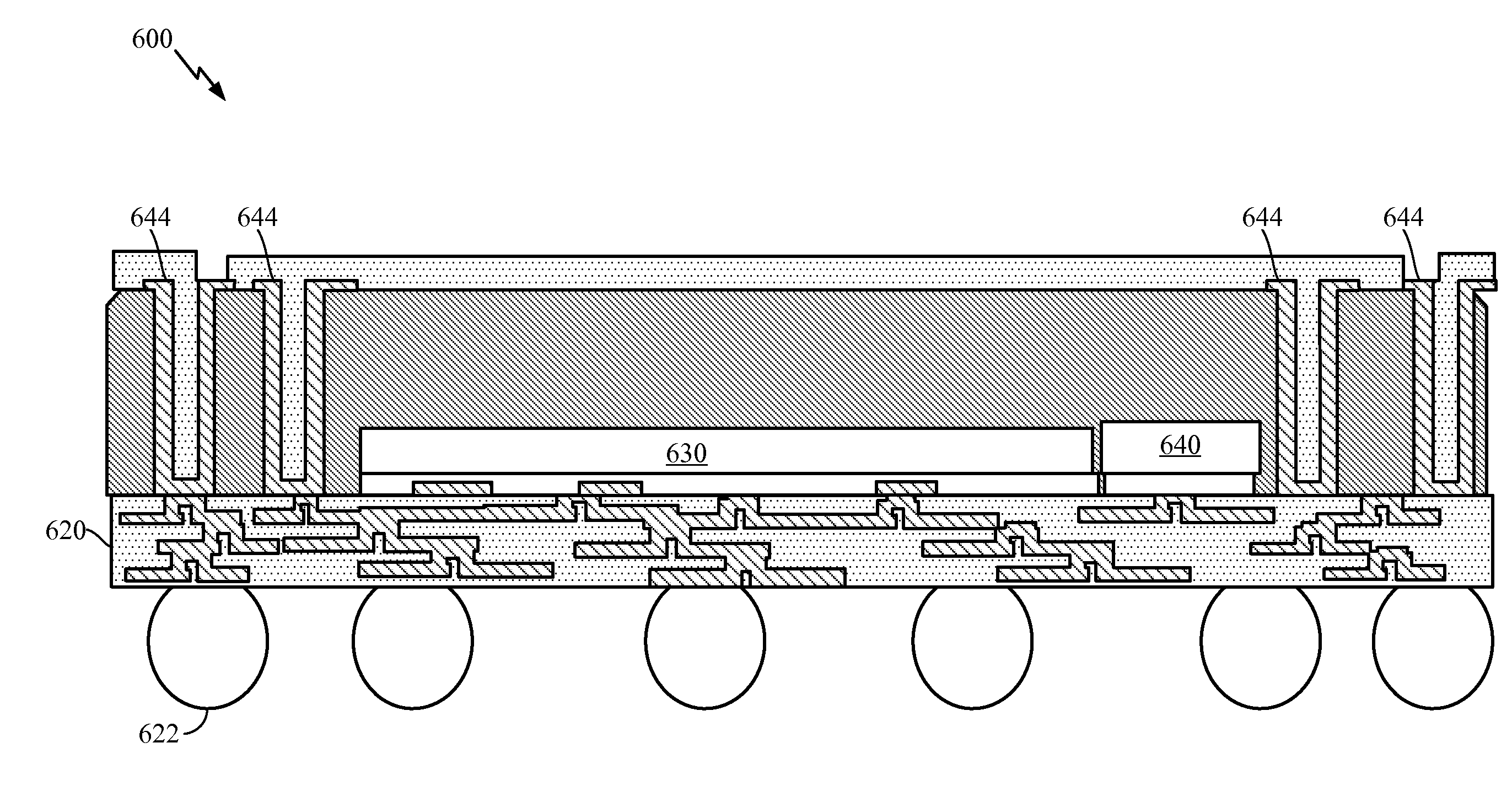 Semiconductor package with incorporated inductance element