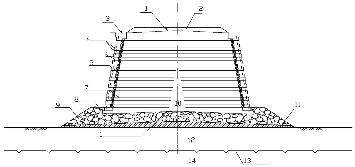 Reinforced soil retaining wall for plateau permafrost regions and construction method thereof