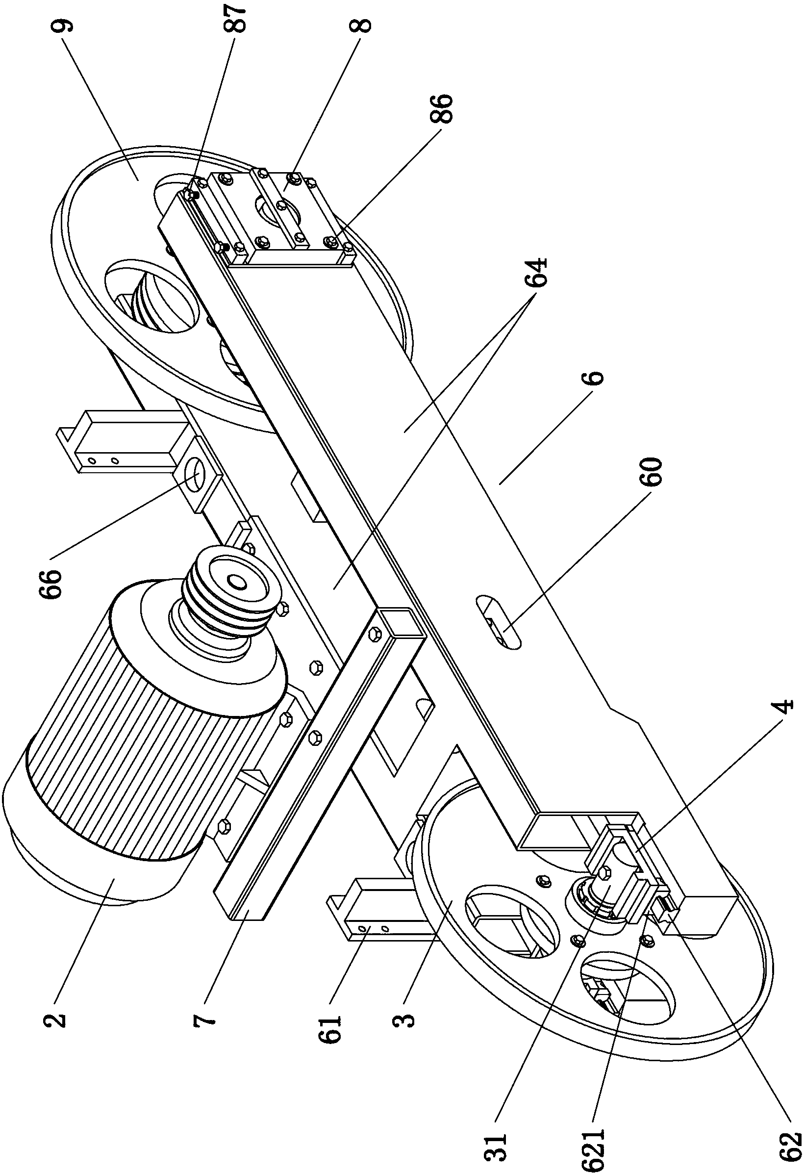 Horizontal band sawing machine