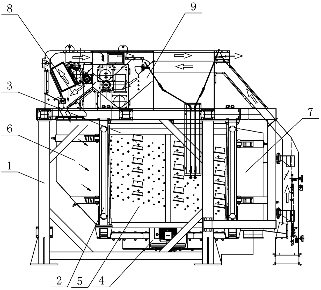 Two-stage rotary combined multi-layer sieve