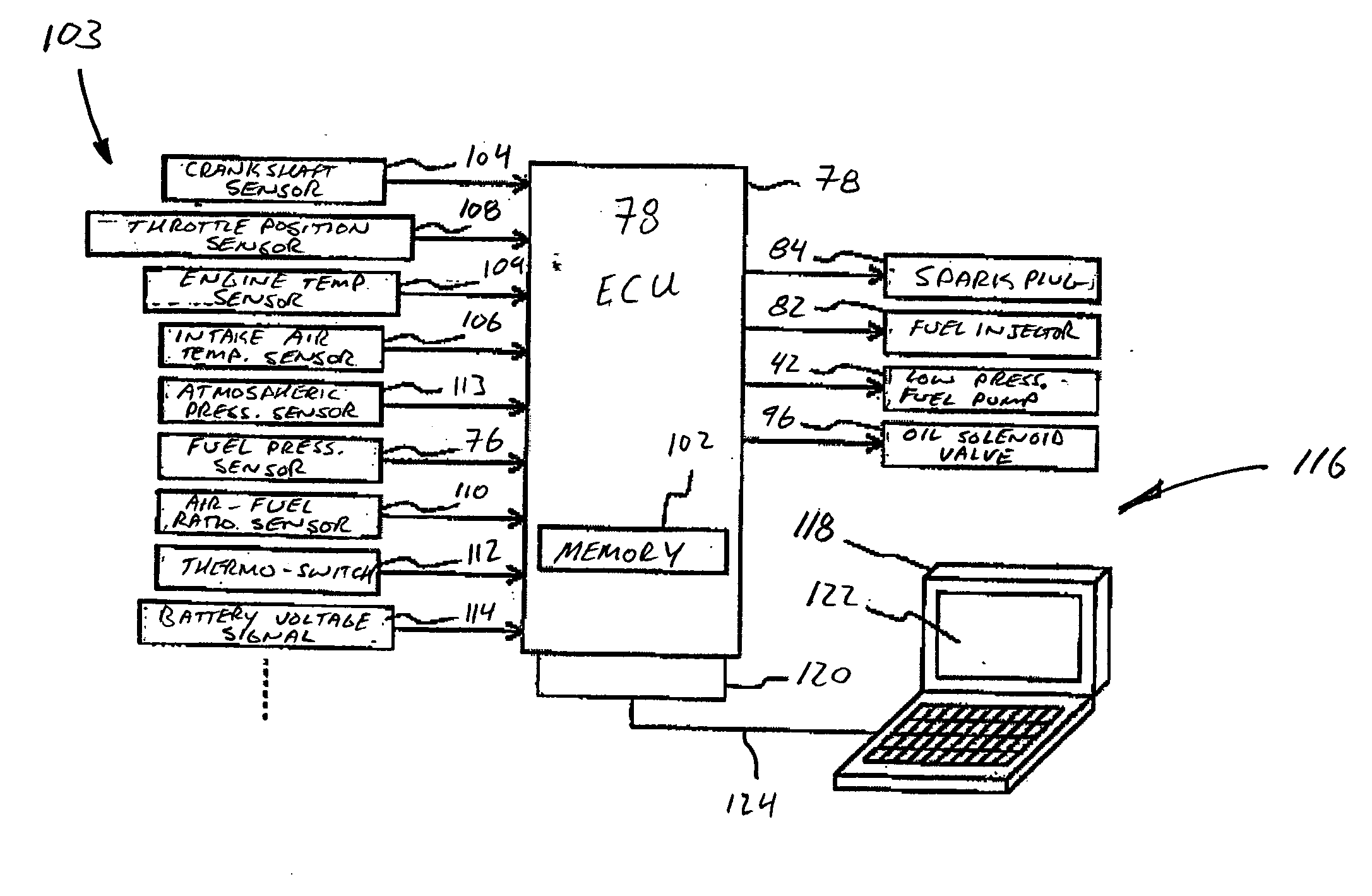 Malfunction diagnosis system for engine