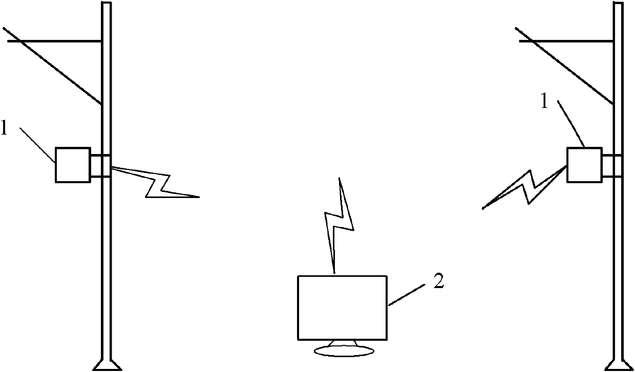 Fault locating apparatus of non-contact electromagnetic induction of AT power traction system and fault locating method thereof