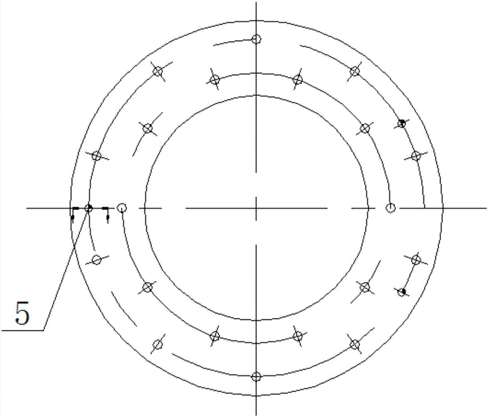 Large rotating body and rotating shaft connecting structure